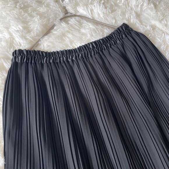 Exceti Globe Accordion Pleated Mid-length Skirt Size S Black - Picture 2 of 5